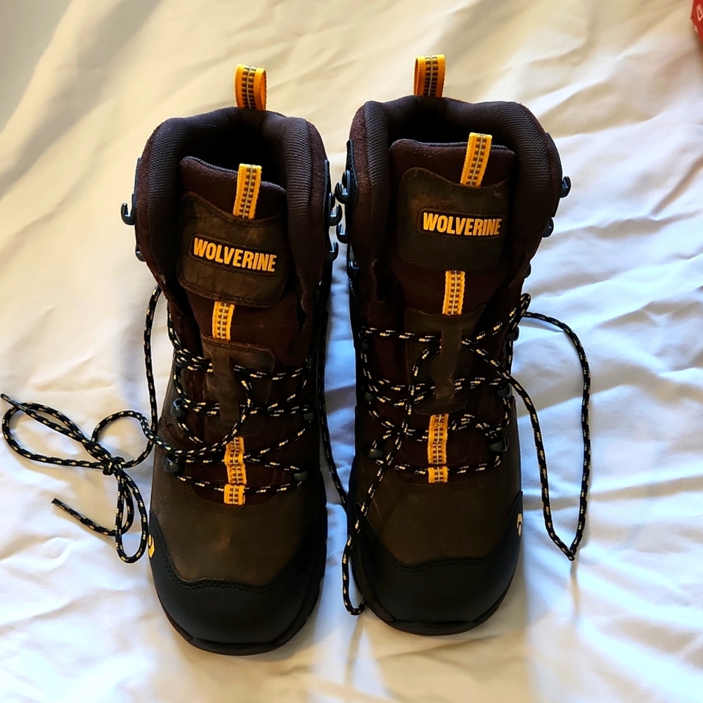 Wolverine brand steel toe hiking boots for women or men.